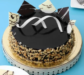 Chocolate Walnut Truffle Cake