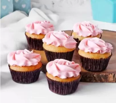 Rose Designed Delicious Cup Cakes - Image 2